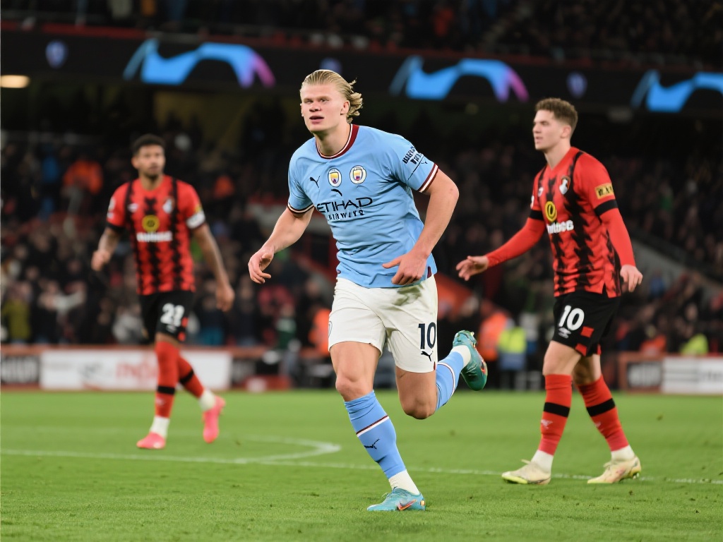 足总杯哈兰德显神威 曼城2-1伯恩茅斯晋级